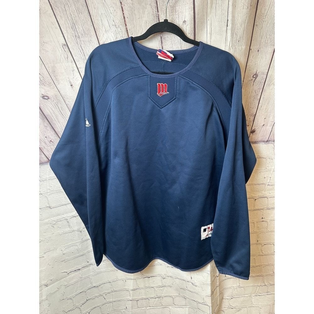 MLB Authentic Majestic MINNESOTA TWINS Long Sleeve Athletic Training Shirt